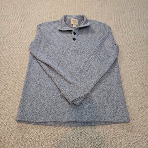 Telluride Clothing Co. Sweater 1/4 Button | Gray, Fleece Pullover, Men’s, Small